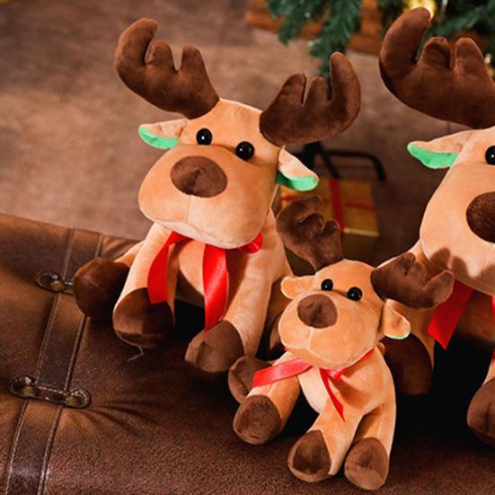 Рождественский олень плюшевая игрушка подушка супер мягкая кукла-животное рождественская елка зимнее праздничное украшение подарок для детей взрослых