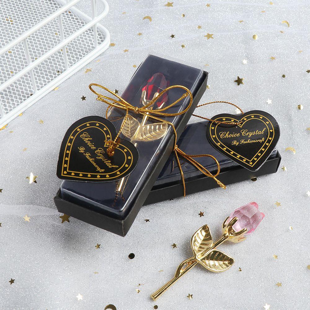 Souvenirs Ornaments Wedding Favors Gifts Crystal Rose Artificial Flower Flower Craft Fake Rose