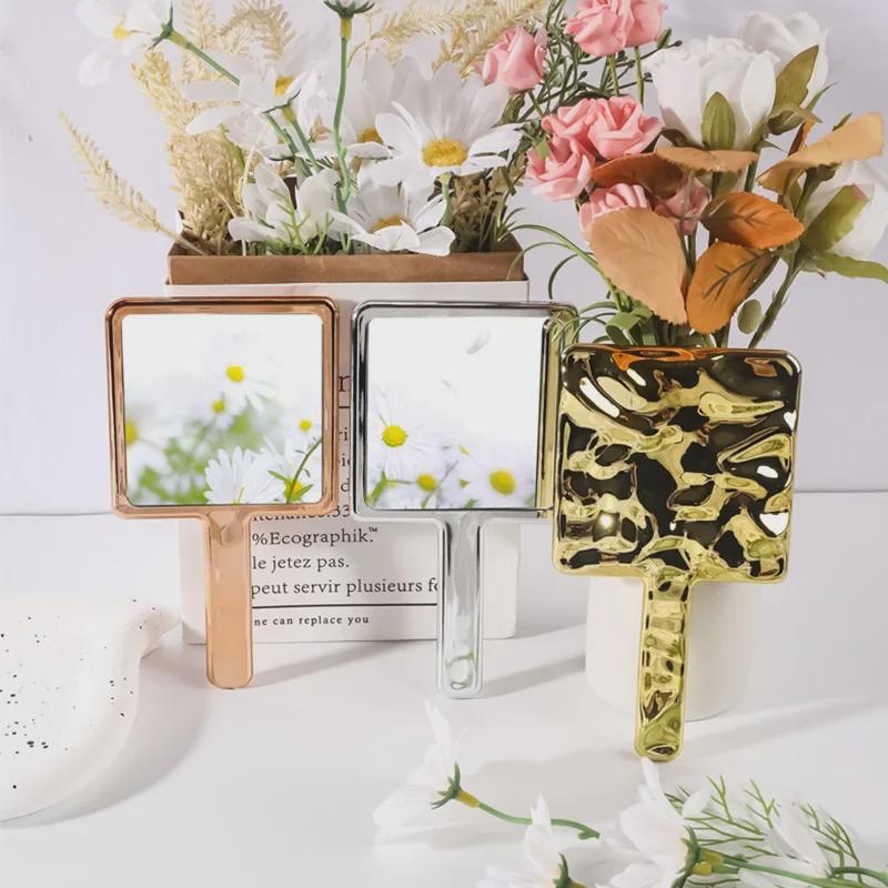 Переносное квадратное зеркало для макияжа 9x16 с гальваническим покрытием и возможностью нанесения индивидуального логотипа