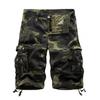 Summer Mens Cargo Shorts Camouflage Twill Chino Knee Length Pants Pockets Beach Pants