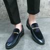 Модные новые повседневные деловые мужские кожаные туфли для ходьбы Модные мужские туфли-лоферы большого размера Four Seasons -46