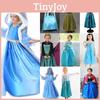 Детский костюм Эльзы для девочек, нарядное платье, платья для вечеринки принцессы Анны, косплей-наряды