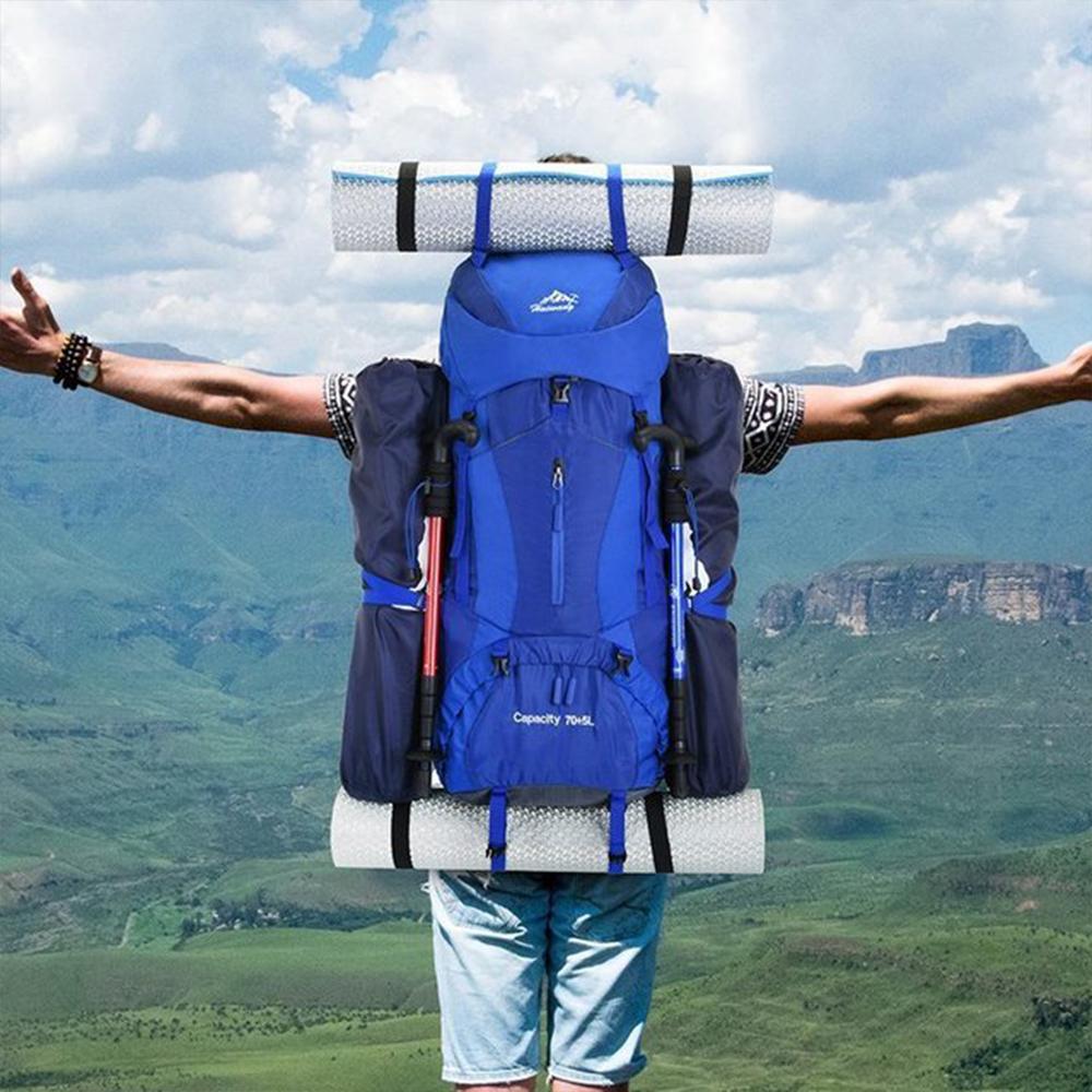 75L большая уличная сумка, рюкзак для кемпинга, пешего туризма, альпинизма, рюкзак для мужчин, водонепроницаемая нейлоновая спортивная дорожная сумка для женщин X161A