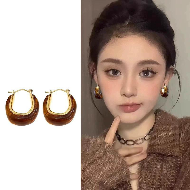 Серебряная игла те же золотые серьги женские легкая роскошь высококачественный темперамент жемчужные пусеты ретро новые серьги