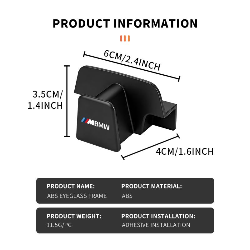 Car Seat ABS Self-Adhesive Glasses Holder Sunglasses Storage Accessories For BMW M F10 F20 F30 F40 F15 F25 F26 F31 F49 E62 E83 ZAH5