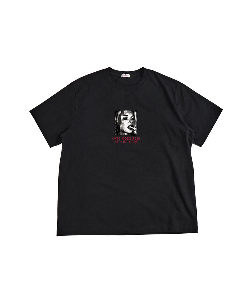 1011 GALLERY Kate Moss Portrait T-Shirts - Black