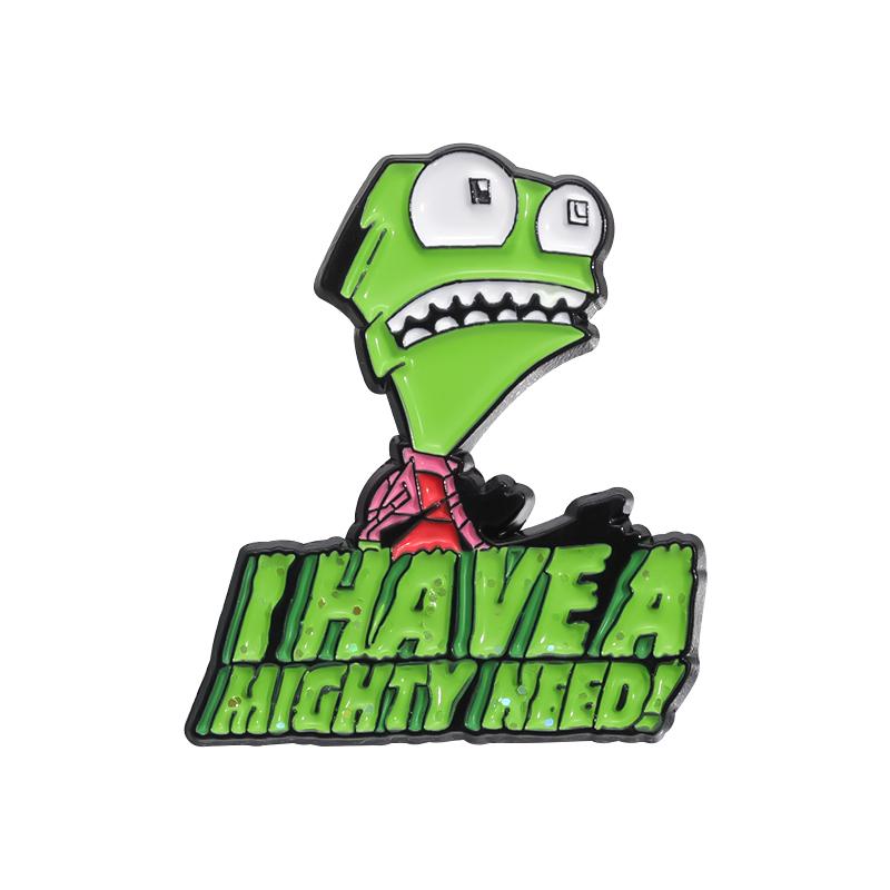Invader ZIM Enamel Pins Custom Cartoon Dib Pig Brooches Lapel Badges Anime TV Series Jewelry Gift for Fans Friends