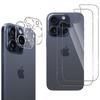 Back Tempered Glass Film for iPhone 15 PRO and Camera Protection [2 Pack] Phonillico® Protective Glass