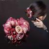 Hair Rope Pearl New Headwear Flower Mesh Scrunchies Women Hair Ties Double Layer Hair Rubber Bands