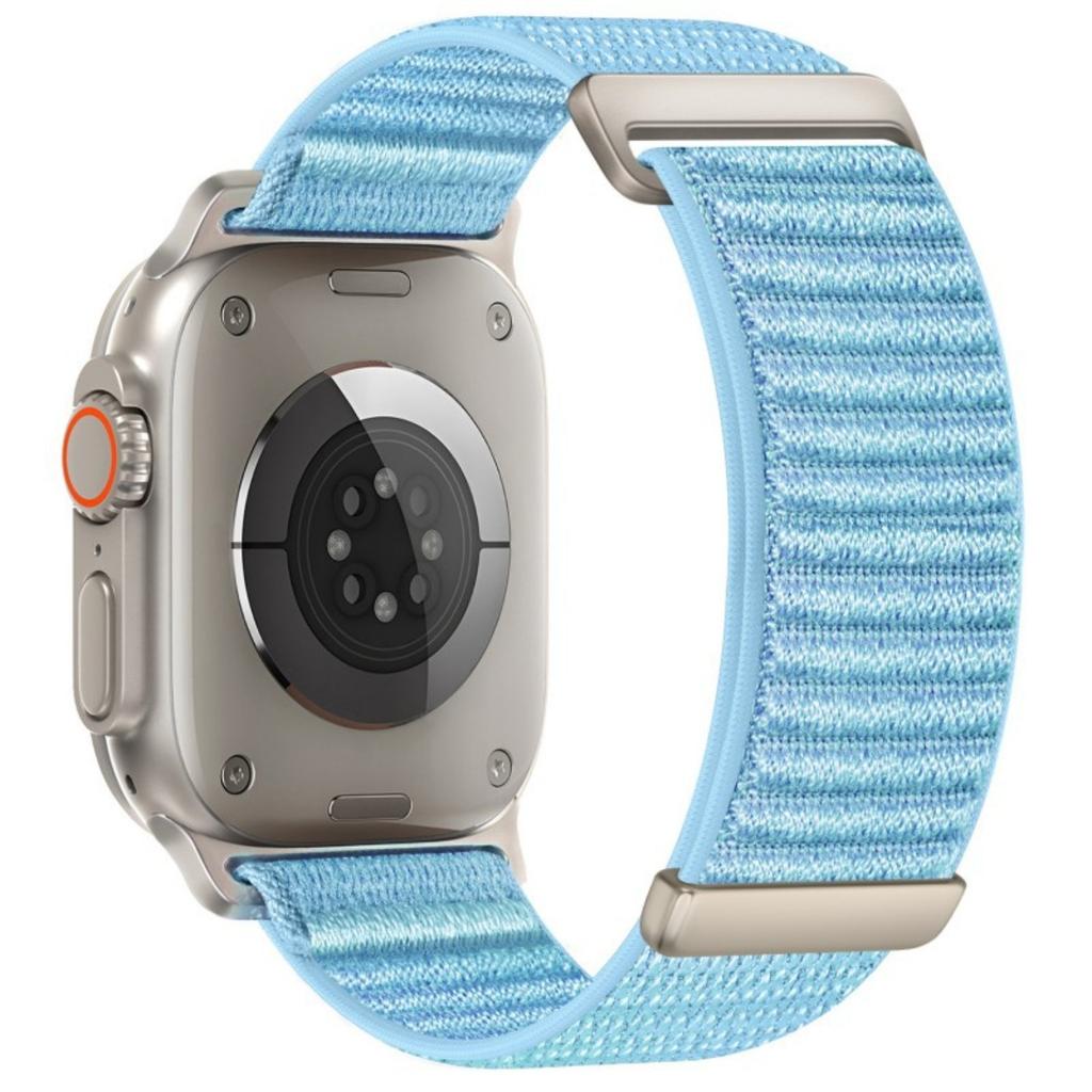 Watch Band For Apple Watch Series 11 10 42mm / 9 8 7 41mm / SE3 SE2 SE 6 5 4 40mm / 3 2 1 38mm Two-Piece Magic Tape Nylon Woven Wrist Strap