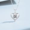 Necklace Female Love Shape Temperament Show Love Pendant Collarbone Chain Lover Gift for Girlfriend Qixi Festival Gift
