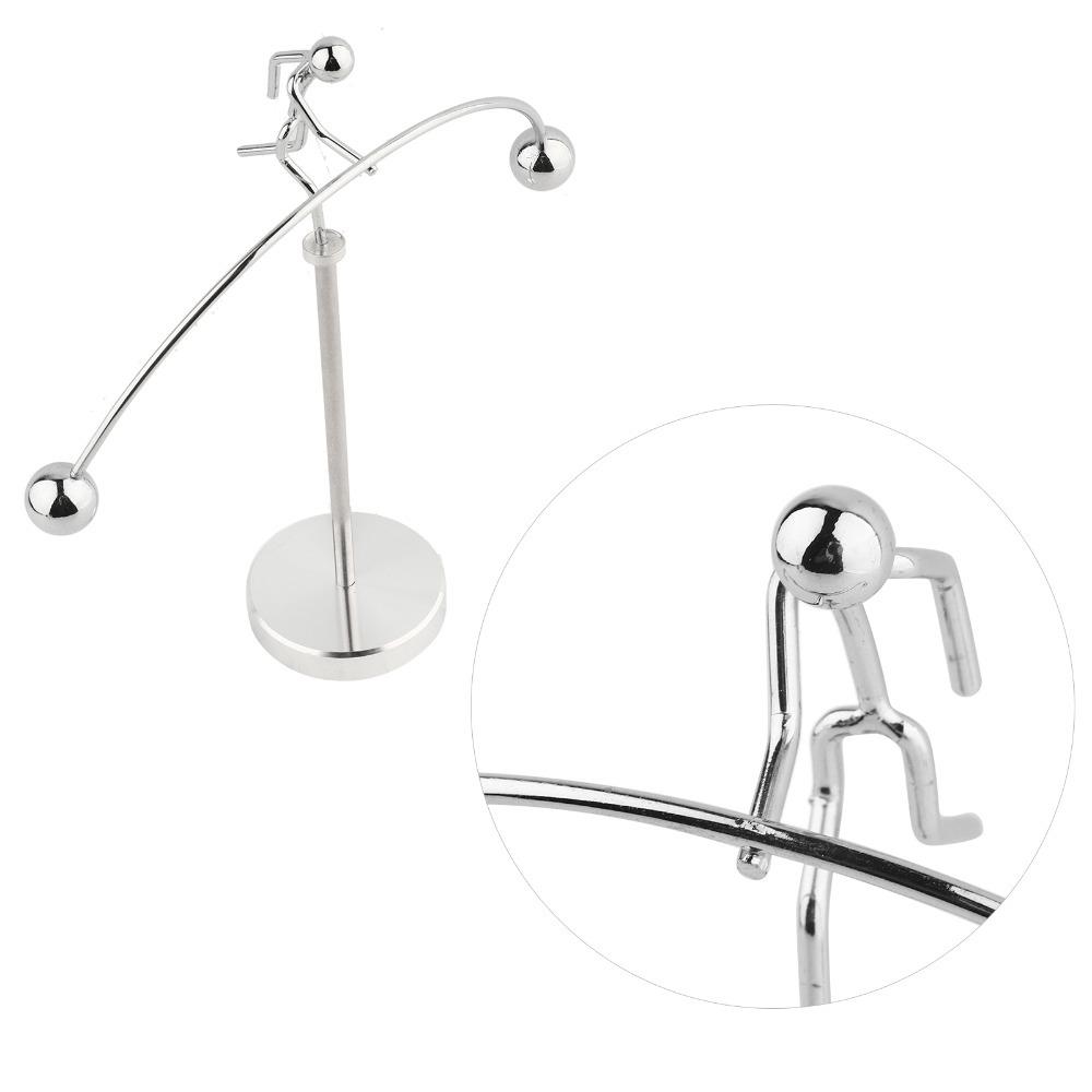 3pcs Dynamic Balancing Metal Balance Sculpture Metal Iron Swing Pendulum Desk Decor