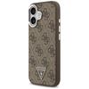 Guess 4G Triangle Logo MagSafe case for iPhone 17 brown silver