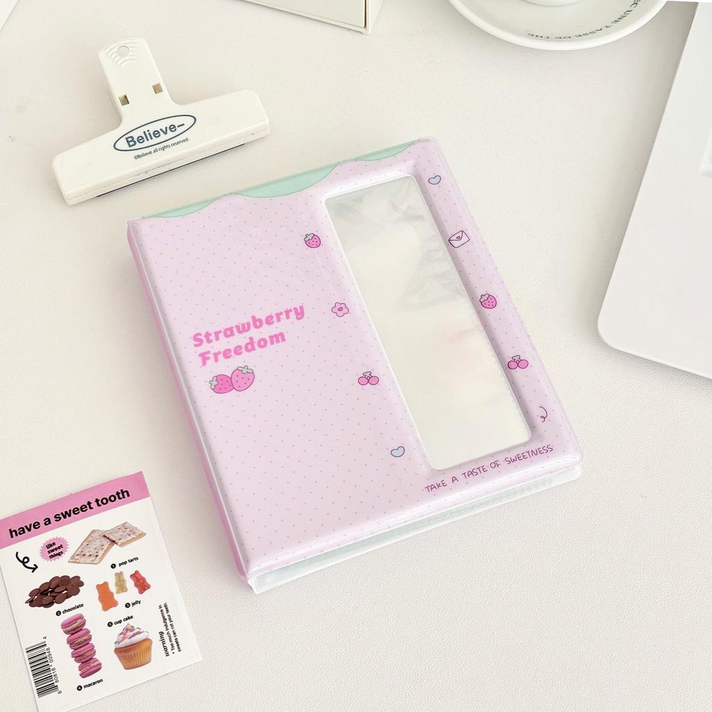 Cute Korean Ins 5.7*6.9inch Large Capacity Po Album for Idol Cards & Stickers Storage 20 Sheets Po Strips Holder School