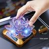 Colorful Solar-Powered Rotating Crystal Lotus Car Air Freshener & Decor