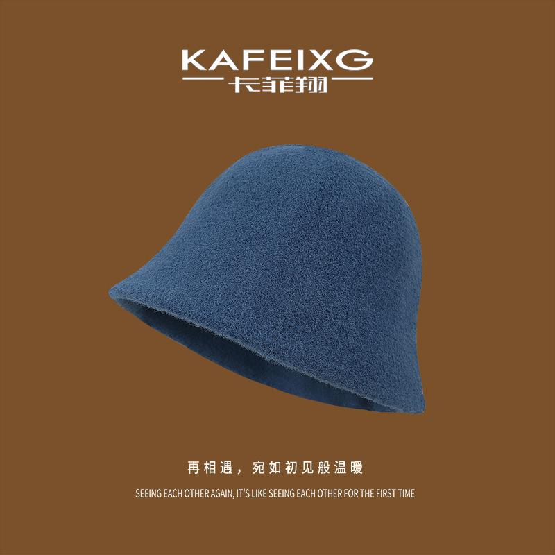 Маленькое лицо, черная рыбацкая шляпа, детская осенне-зимняя универсальная защитная повязка для лица, панама с короткими полями, теплая шерстяная шапка-ушанка