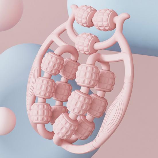 Антицеллюлитный массажный ролик для ног Лимфодренаж Глубокотканная терапия Бедра Руки Спина Плечо Расслабление мышц Массажный инструмент с 15 роликами