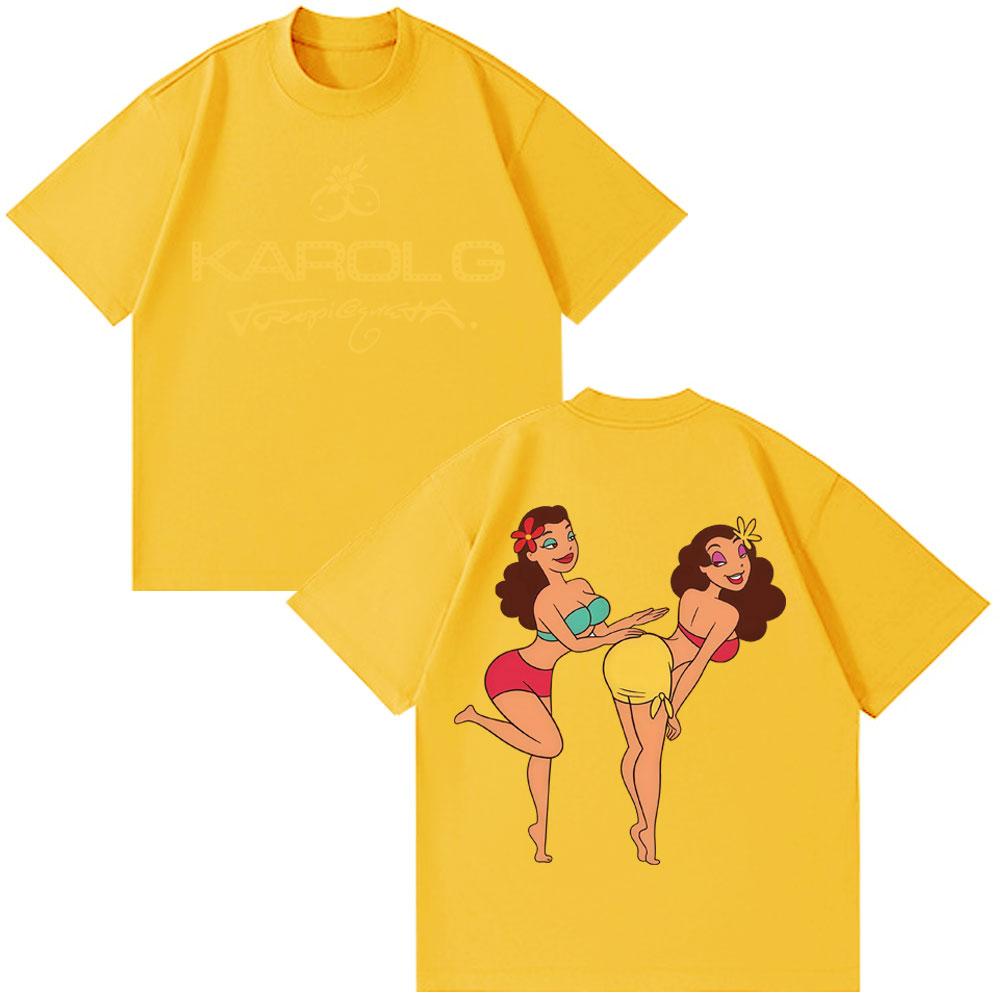 KAROL G 2025 New Album Tropicoqueta T Shirt Fashion 100% Cotton T Shirts Casual Oversized Cotton Tee Shirt Streetwear