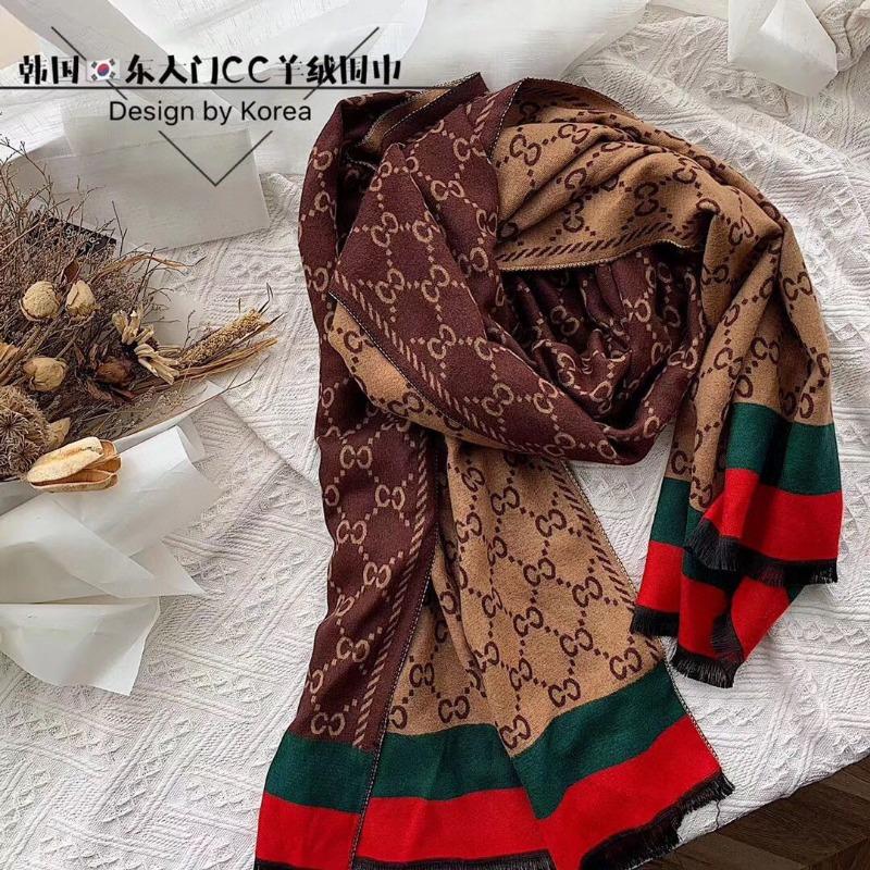 Letter Imitation Cashmere Scarf Women's Autumn and Winter Air Conditioner Shawl Thickened To Keep Warm Stall Supply