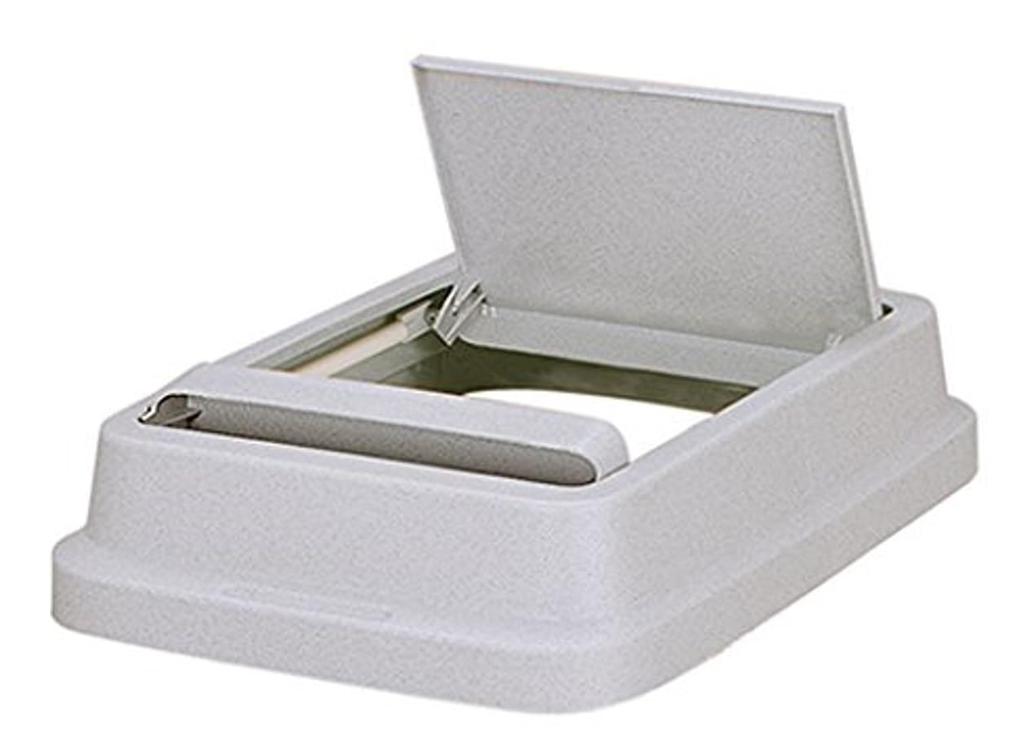 Мусорный бак Shinki Gosei Tombo Fab Push объемом 35 литров с крышкой и выдвижным механизмом, серый, ширина 37 x глубина 25 x высота 7 см, произведен в Японии