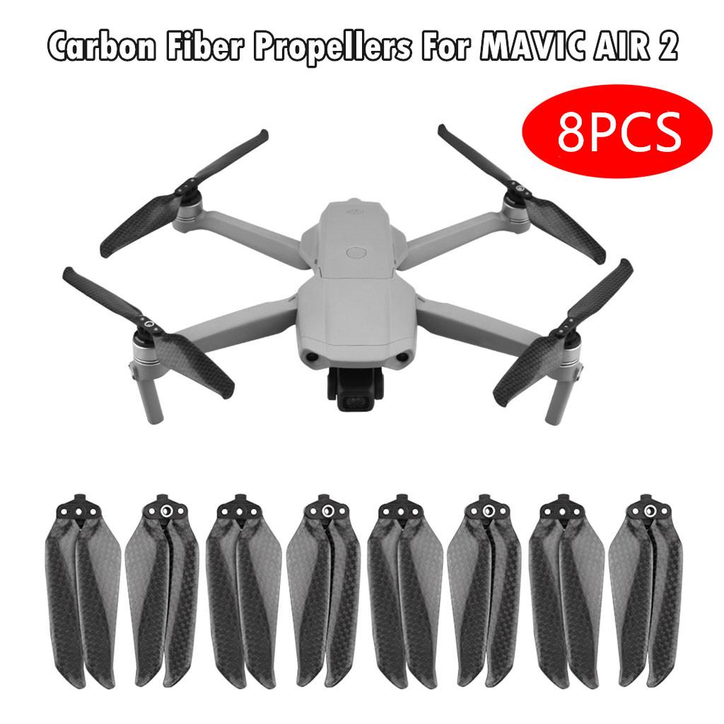8 шт. малошумных складных пропеллеров из углеродного волокна 7238F для дрона MAVIC AIR 2