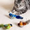 Interactive Chirping Bird Cat Toy Touch Activated Electric Bird Realistic Simulation Plush Bird Toy for Indoor Cats And Dogs