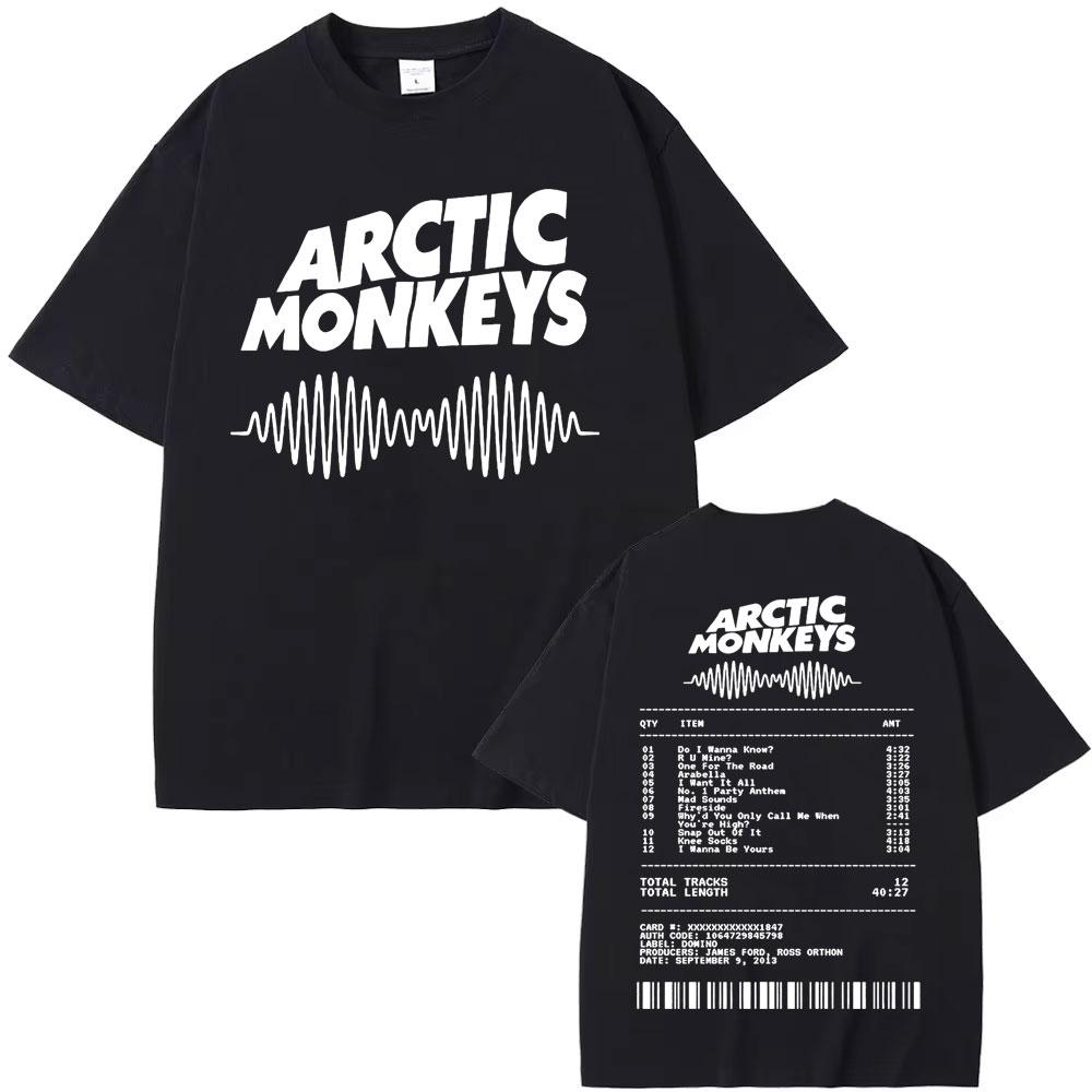 Футболка с графическим принтом музыкального альбома Arctic Monkeys для мужчин и женщин, винтажные футболки в уличном стиле, 100% хлопок, повседневная футболка большого размера