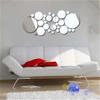 26Pcs 3D Round Mirror Wall Sticker DIY TV Background Bathroom Bedroom Stickers Home Decor