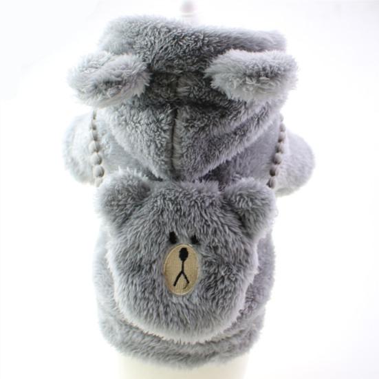 Одежда для домашних животных, привлекательное износостойкое флисовое теплое пальто с капюшоном для щенков, товары для домашних животных