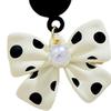 1 Pair Cute Elegant Women Earrings Faux Pearl Bow Knot Drop