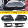 Для Toyota Camry 2018- Накладка на зеркало заднего вида + Накладка на ручку двери Колпачок крыла Накладка на внешнюю дверь Зеркало заднего вида Отделка Карбон