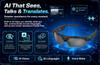 ERVPES AI Smart Glasses G6 Pro 1080P Camera Anti-Shake Bluetooth Call Translator 26 Languages