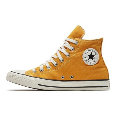 Chuck Taylor All Star Hi Винтажные Удобные Универсальные Прочные Высокие Кеды из Канваса Унисекс Кроссовки Желтые 167959C