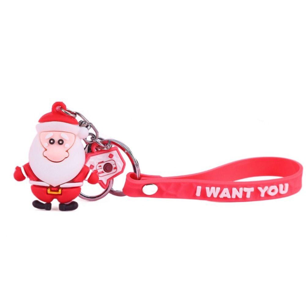 Keyring Women Ornament Kids Gift Doll Pendant Car Key Ring Bag Charm Key Chain Christmas Keychain