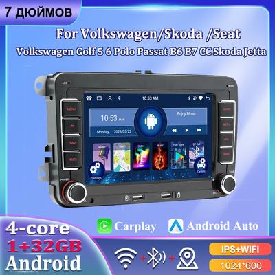 7'' автомобильный радиоприемник Android Carplay для Volkswagen/Volkswagen/Golf/Polo/Tiguan/Passat/b7/b6/SEAT/Leon/Skoda/Octavia автомобильный мультимедийный проигрыватель Авторадио 1+32 ГБ