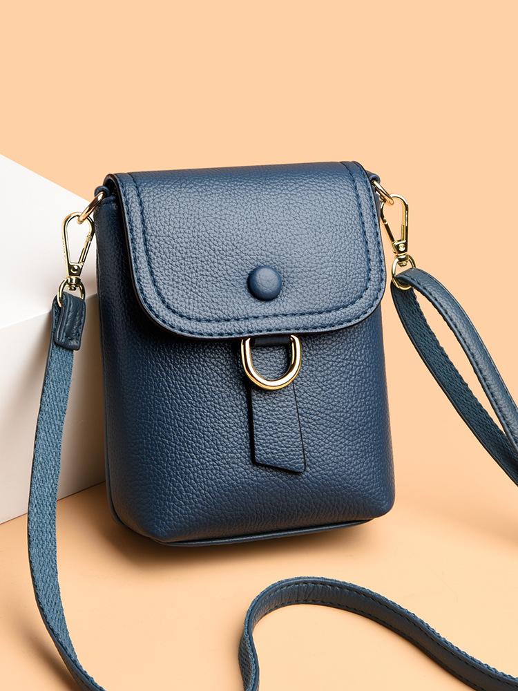 Lightweight Messenger Mobile Phone Bag For Shopping, Lychee Pattern Simple Female Small Retro Mini Change Single Shoulder