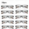 10 Pcs  Reading Glasses Men Ultralight Anti Blue Light Presbyopia Eyeglasses Men's Hyperopia Optical Eyewear Diopters