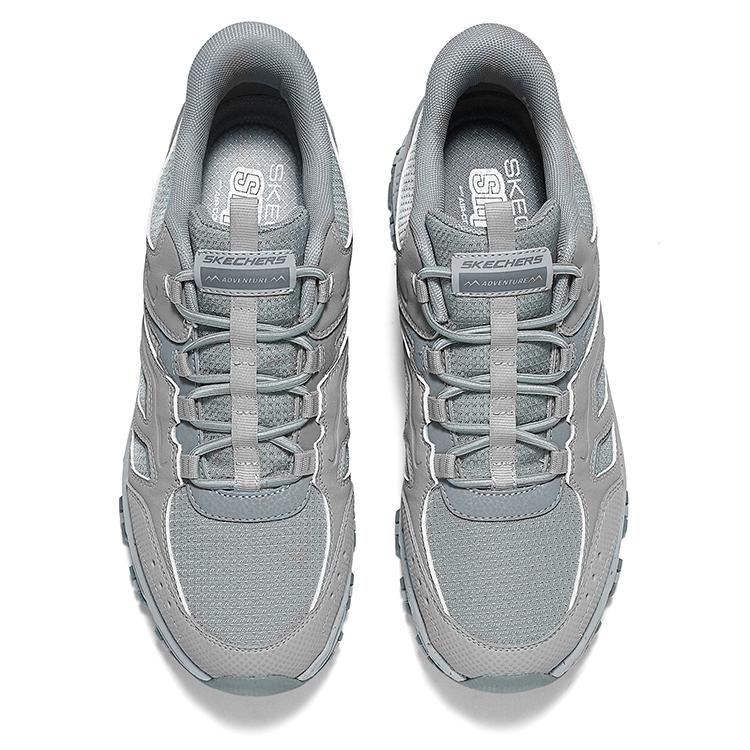 Skechers Мужские уличные кроссовки Flash Wing с амортизацией на толстой подошве, удобные низкие, для хайкинга, мужские кроссовки, серые 237752-GRY