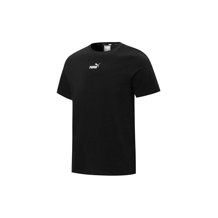 PUMA T Shirts Men's Black Crew Neck Moderate Straight Fit 849388-01