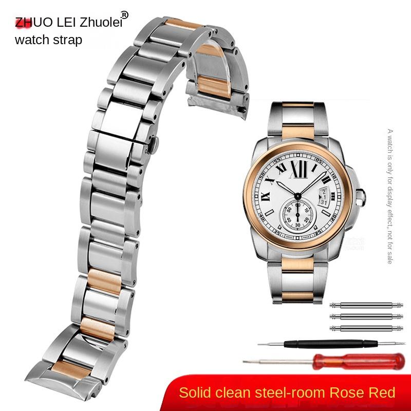 Для Cartier Calibre W7100037/W7100041/W7100015 Металлический ремешок для часов Мужской Высокое качество Нержавеющая сталь 23 мм Наручный ремешок Браслеты для часов