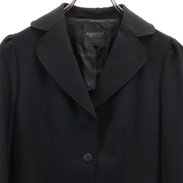 Lanvin Сделанный в Японии шерстяной приталенный пиджак 36 черный Женский Б/у