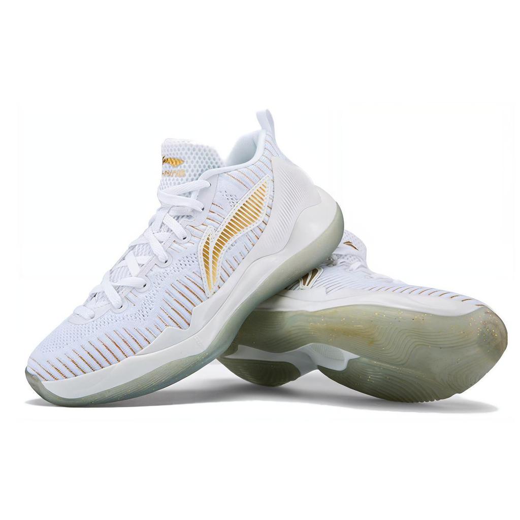Баскетбольные кроссовки Li Ning YuShuai 11 Мужские Низкие Белый/Золотой ABAM107-W