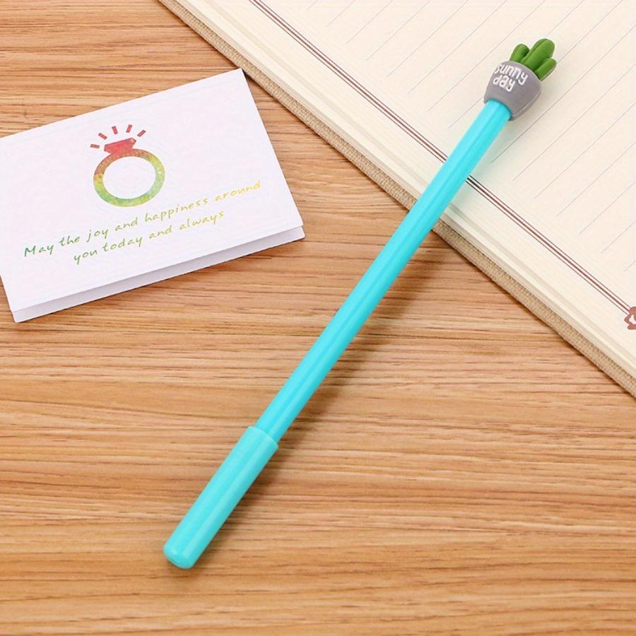 Back To School Season 10pcs 0.5mm Creative Stationery Cactus Gel Pen Cute Cartoon Water-based Pen Office Supplies Signature Pen