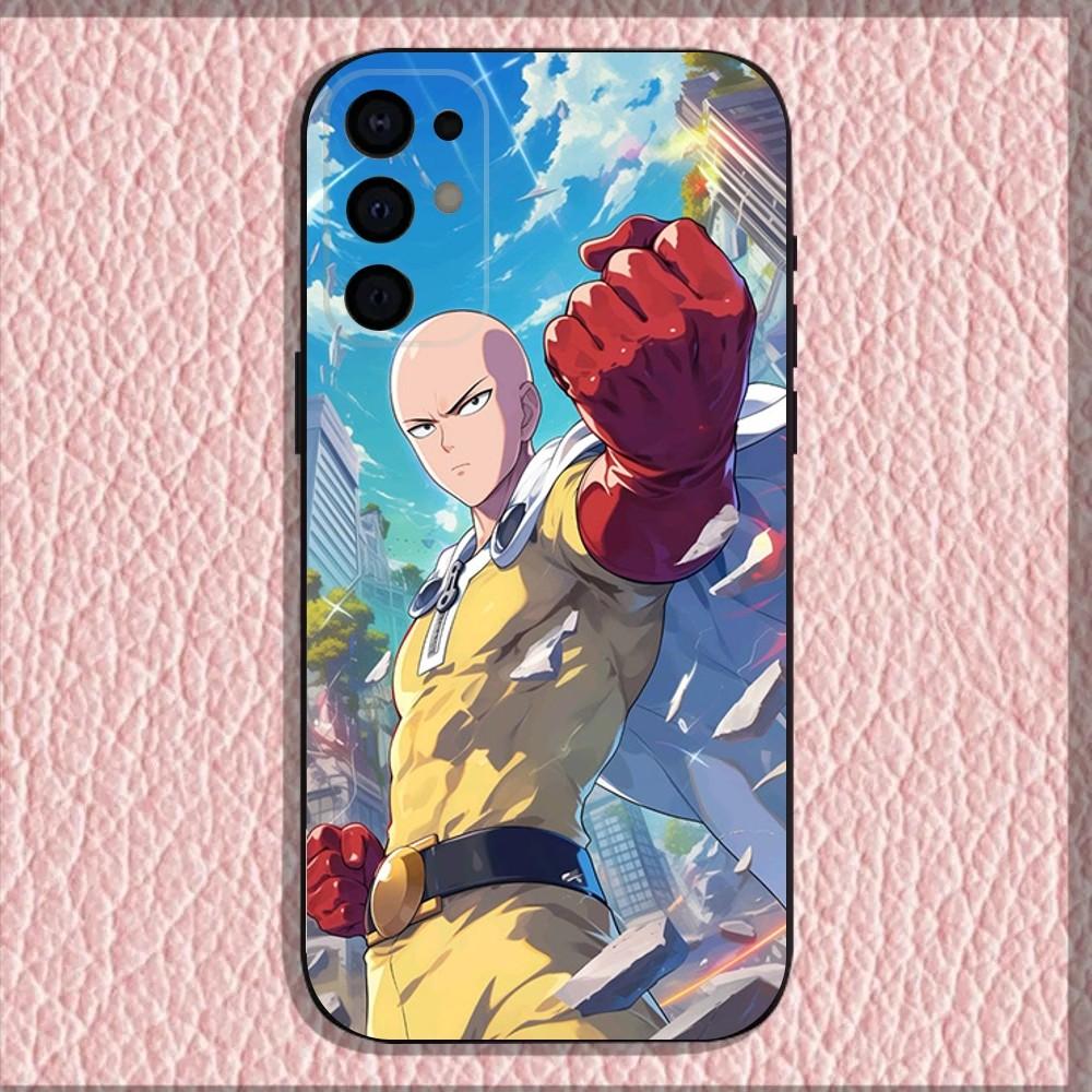 Чехол для телефона One P-Punch Man Saitama для Samsung S25, S24, S21, S22, S23, S30, Ultra, S20, Plus, Fe, Lite, Note, 10, 9, 5G Черный