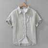 Summer Shirts for Men Harajuku Style Green Short Sleeve Shirt Daily Men's Casual Shirt Light Weight Tops