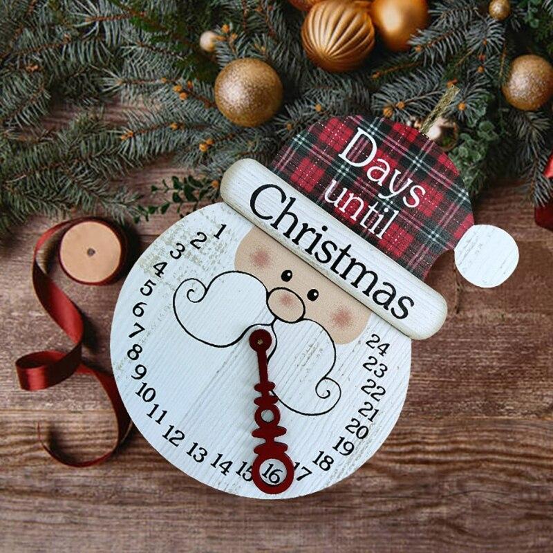 Christmas Advent Calendar Wooden Countdown for Holidays Indoor Outdoor