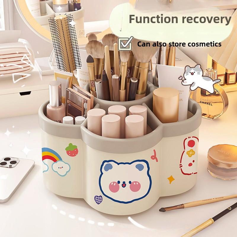 Вращающийся держатель для ручек - Стильный органайзер для стола для студентов и офиса, Пластиковый органайзер большой вместимости с креативным дизайном