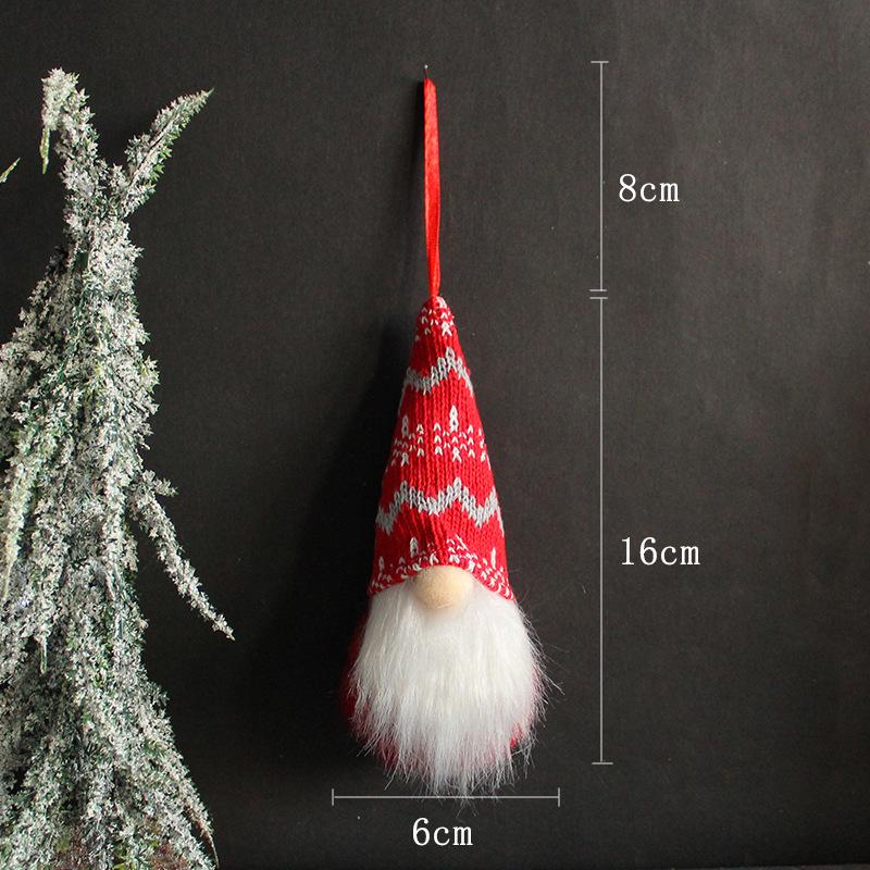 Рождественские украшения, вязаная шерстяная кукла «Лесной человек», маленькая подвеска, безликая кукла, украшение на рождественскую елку, подвеска