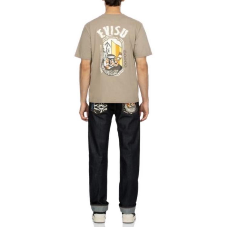 EVISU Jeans Men's Blue Moderate Straight Fit Pants 2EAHTM3JE105710CTINDW