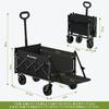 Raynesys Carry Small Capacity Load Capacity Supports Long Can Be Deployed At the Outdoor Foldable Camping Cart with Rear Independent Quiet Out Black